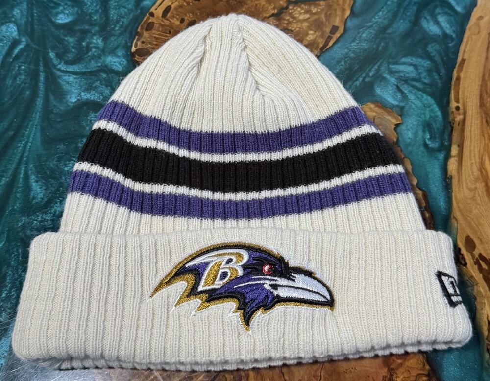 BALTIMORE RAVENS NEW ERA CUFFED KNIT BEANIE HAT/CAP